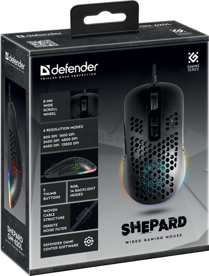 Мышь игровая DEFENDER Shepard GM-620L (52620) - Фото 7