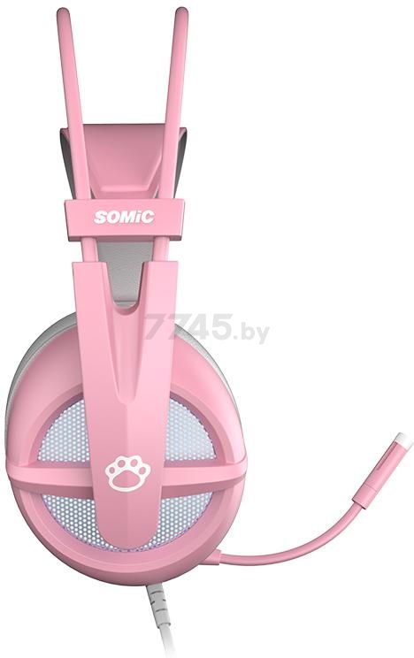 Наушники-гарнитура игровые SOMIC G238 7.1 Pink - Фото 4