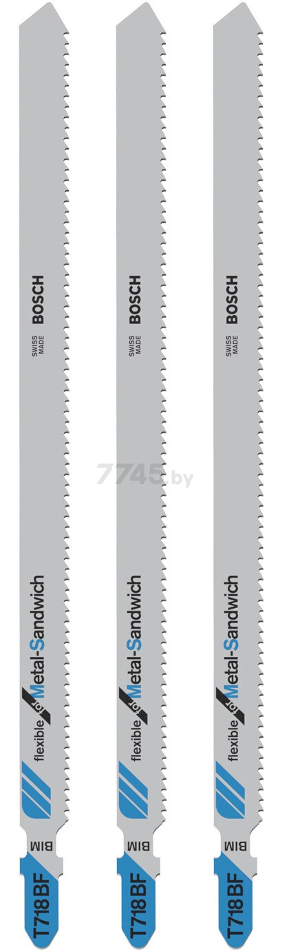 Пилка для электролобзика BOSCH Flexible for Metal-Sandwich T718BF 3 штуки (2608636335)