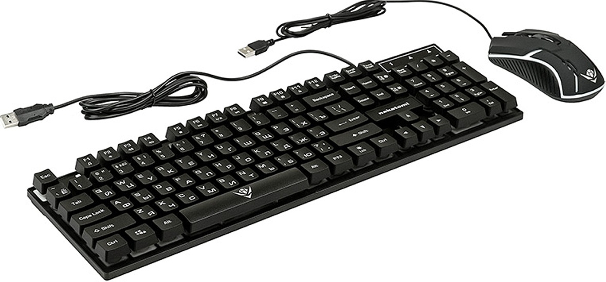 Комплект игровой клавиатура и мышь NAKATOMI KMG-2305U Black - Фото 5