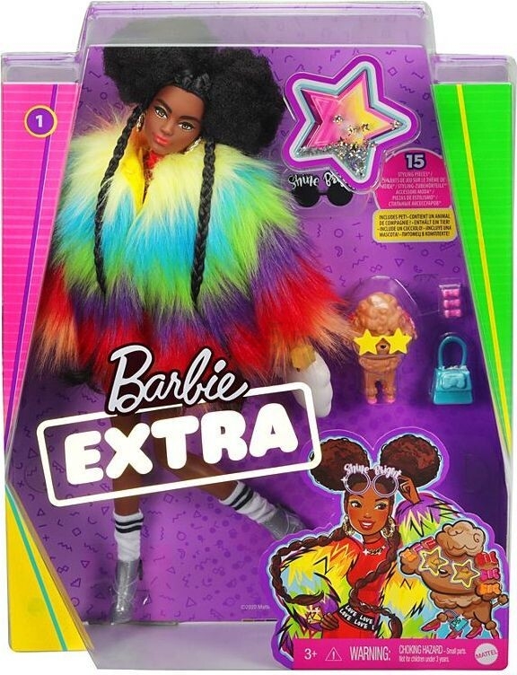 Кукла BARBIE Extra в радужном пальто (GVR04) - Фото 7