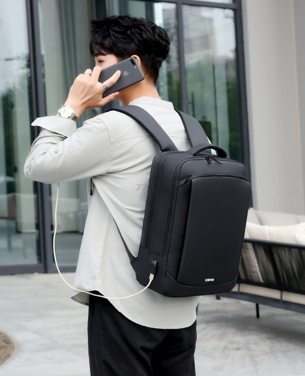 Рюкзак для ноутбука MIRU Emotion черный (M02) - Фото 10