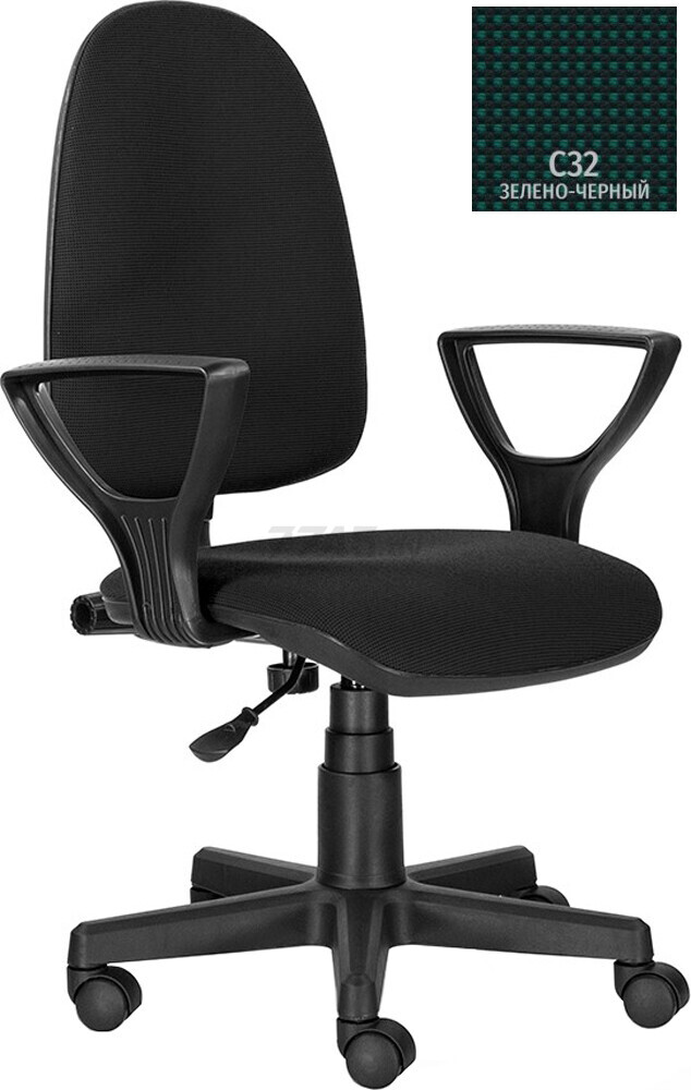 Кресло компьютерное UTFC Престиж Гольф С32 черно-зеленый