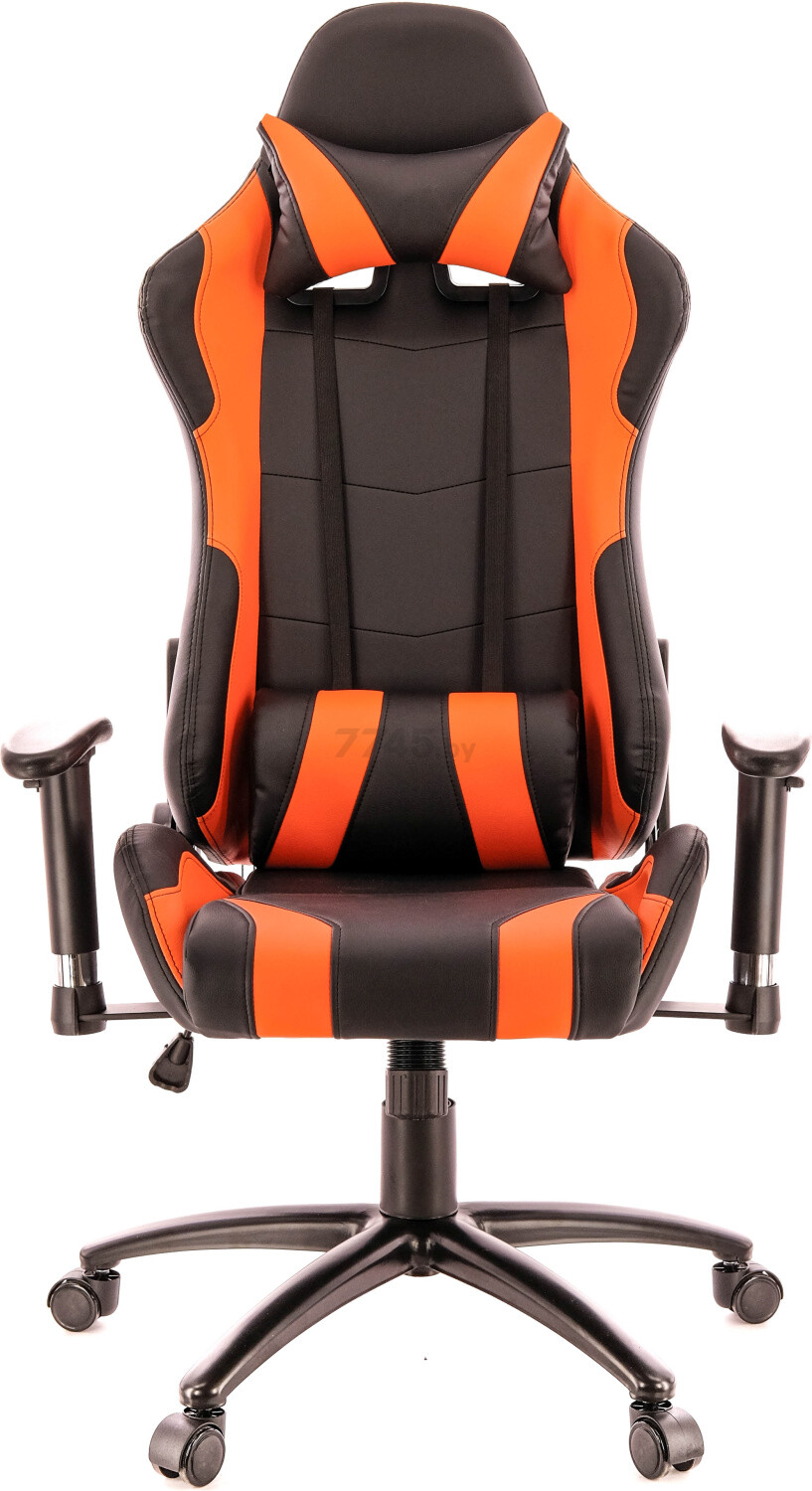 Кресло геймерское EVERPROF Lotus S2 экокожа черный/оранжевый - Фото 4