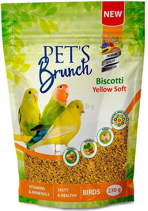 Корм для птиц PETS BRUNCH Biscotti Yellow Soft 0,23 кг (4812743000232)