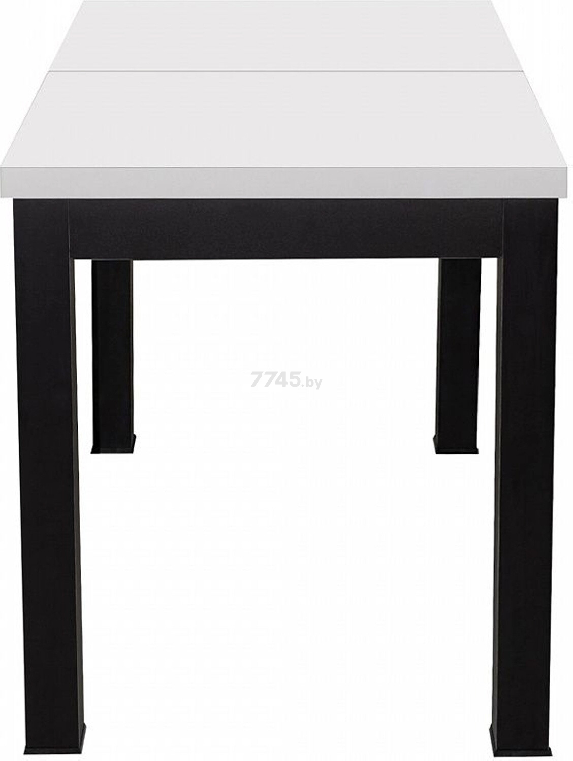 Стол кухонный ЭЛИГАРД Black раздвижной белый матовый 110-149х67х76 см - Фото 4