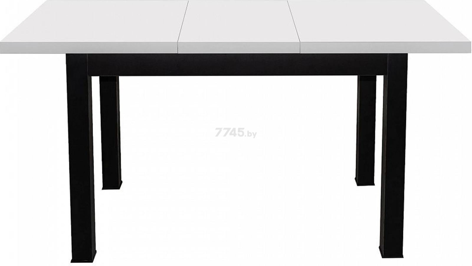 Стол кухонный ЭЛИГАРД Black раздвижной белый матовый 110-149х67х76 см - Фото 3
