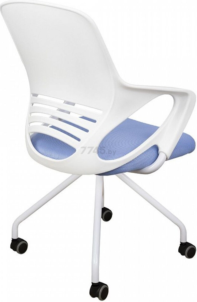 Кресло компьютерное AKSHOME Indigo ткань сетка голубой (75013) - Фото 4