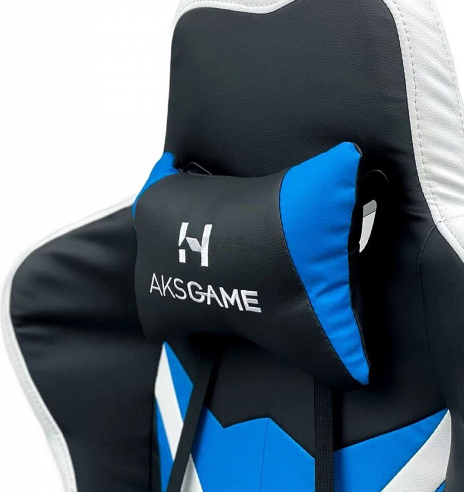 Кресло геймерское AKSHOME Eragon Eco черный/белый/синий (80351) - Фото 5