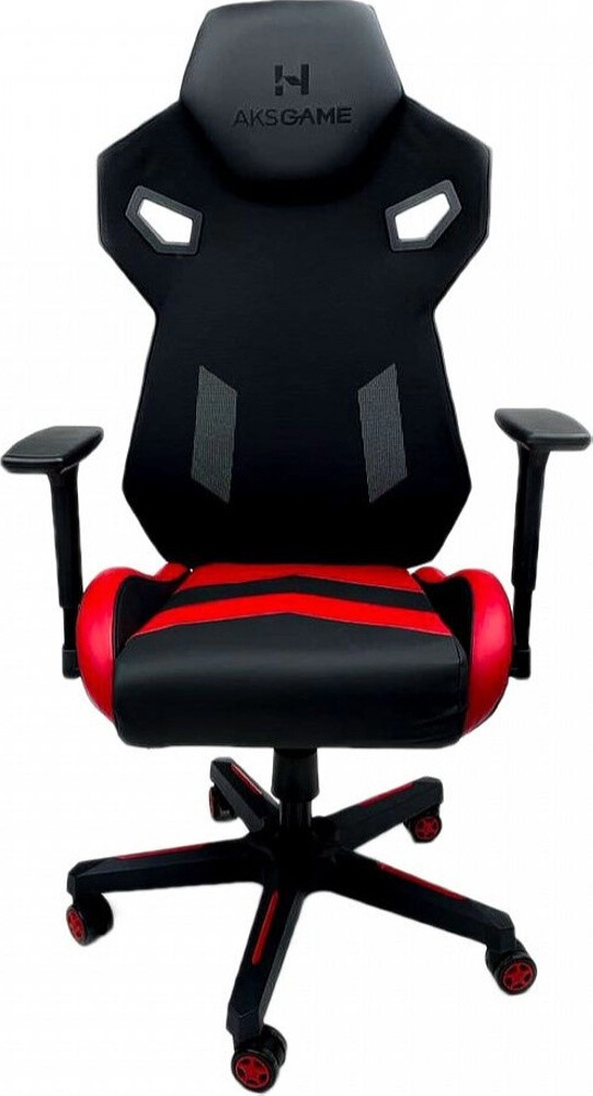 Кресло геймерское AKSHOME Dynamit экокожа/ткань сетка черный/красный (80347) - Фото 3
