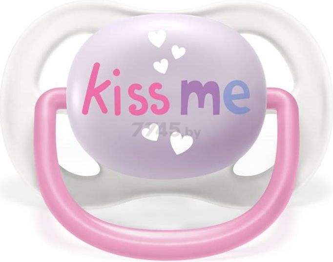 Пустышка силиконовая PHILIPS AVENT Ultra Air Kiss Me/Бабочка ортодонтическая с 0 мес для девочек 2 штуки (SCF080/14) - Фото 4