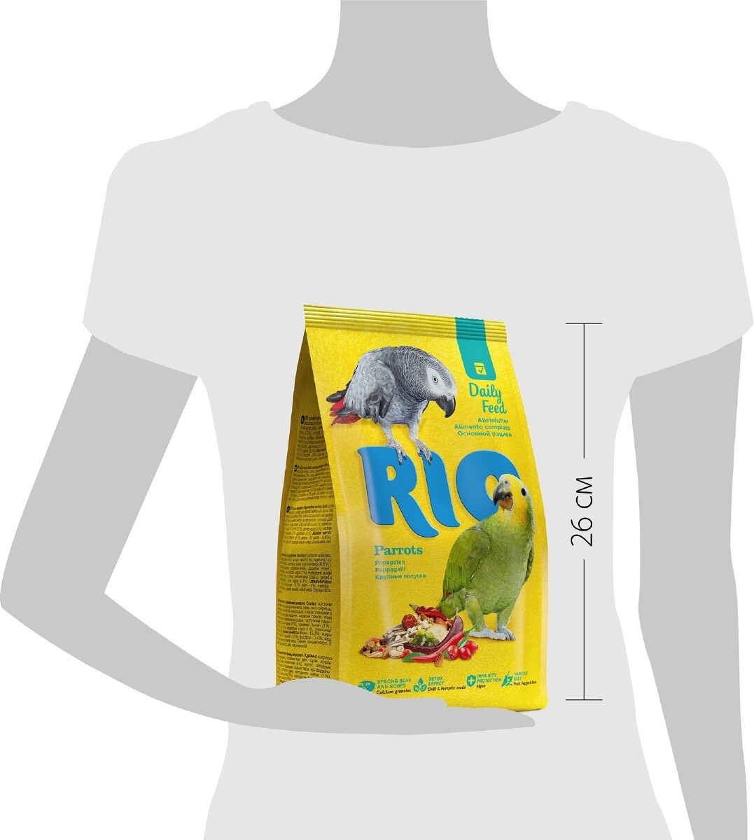 Корм для крупных попугаев RIO Основной рацион 1 кг (4602533783489) - Фото 2