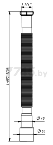 Гибкая труба 1 1/4"х40/50 AQUANT (T213-70-MR) - Фото 3
