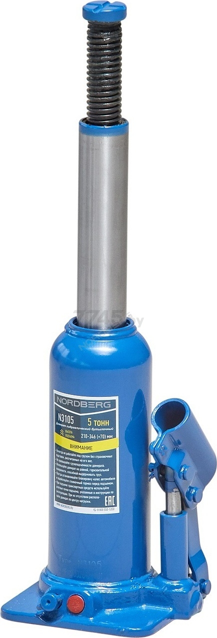 Домкрат гидравлический бутылочный 5 т NORDBERG (N3105) - Фото 4