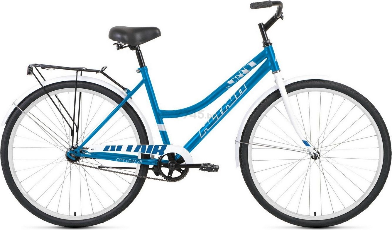 Велосипед городской ALTAIR City Low 28"/19" голубой/белый 2022 (RBK22AL28024)