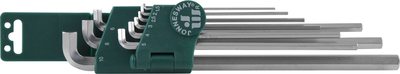Набор ключей шестигранных 1,5-10 мм 9 предметов удлиненных JONNESWAY (H03SS109S)