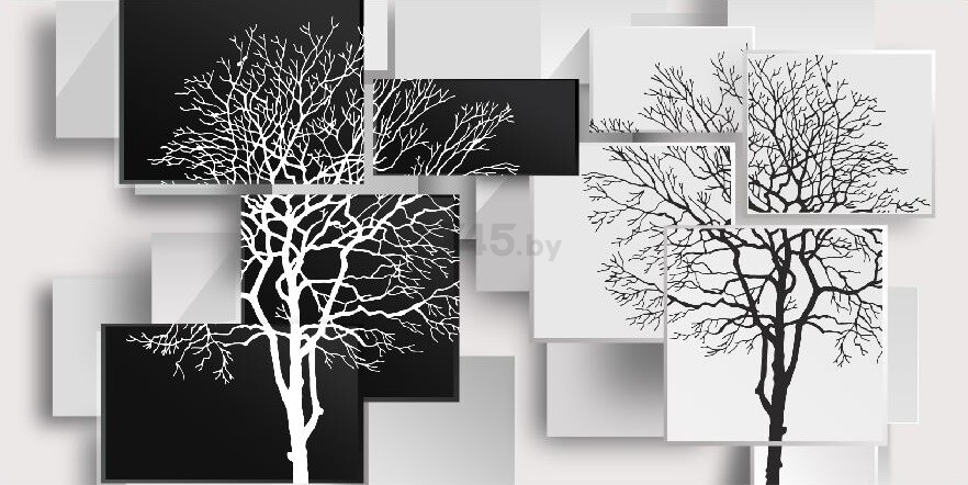 Фотообои флизелиновые CITYDECOR Дерево 3D Инь-Янь с защитным слоем 300х150 см