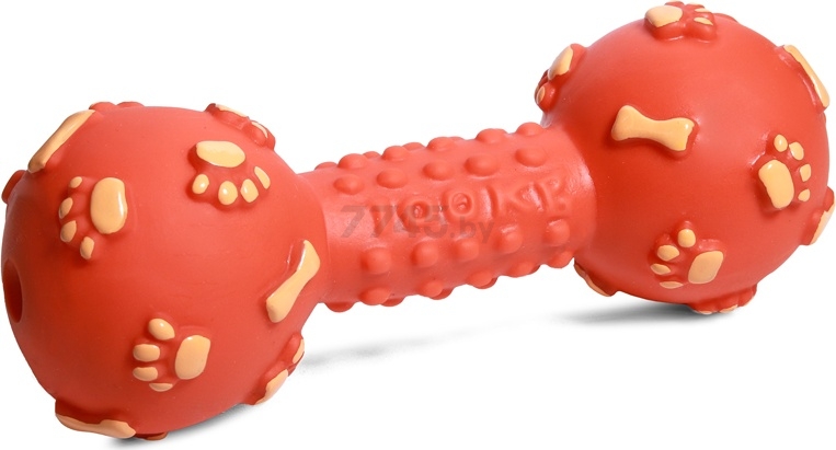 Игрушка для собак TRIOL Гантель с лапками и косточками 14 см (12101047)