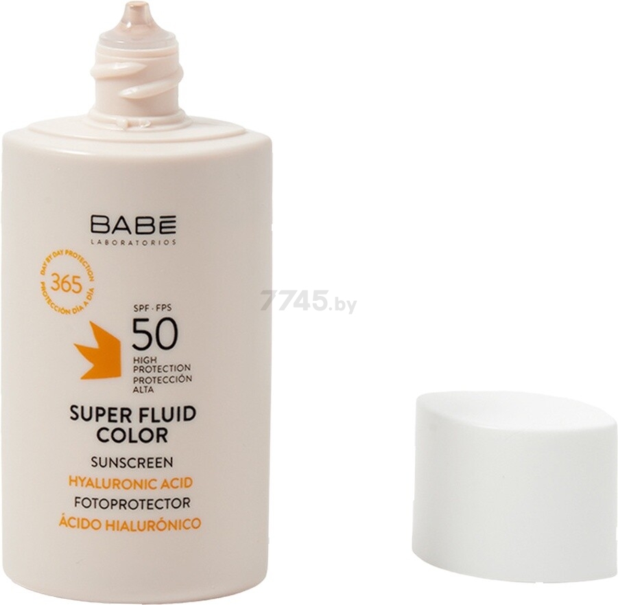 Флюид солнцезащитный BABE Laboratorios Super Fluid Color Sunscreen SPF 50 50 мл (8436571631114) - Фото 2