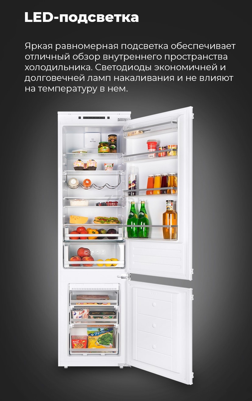 Холодильник встраиваемый MAUNFELD MBF193SLFW (КА-00013598) - Фото 20