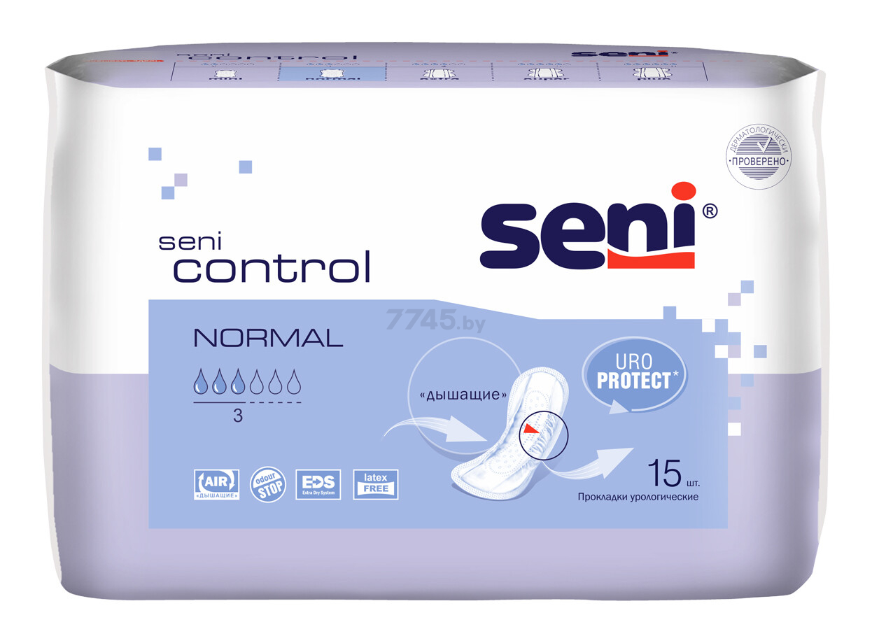 Прокладки урологические SENI Control Normal 15 штук (SE-095-NO15-RU6)
