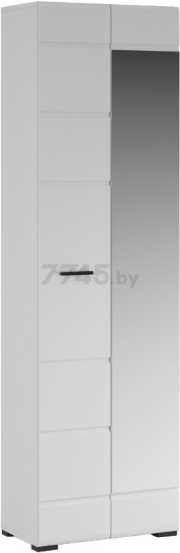 Шкаф ИМПЕРИАЛ Йорк 2-дверный с зеркалом белый жемчуг/белый глянец 60х36х205 см