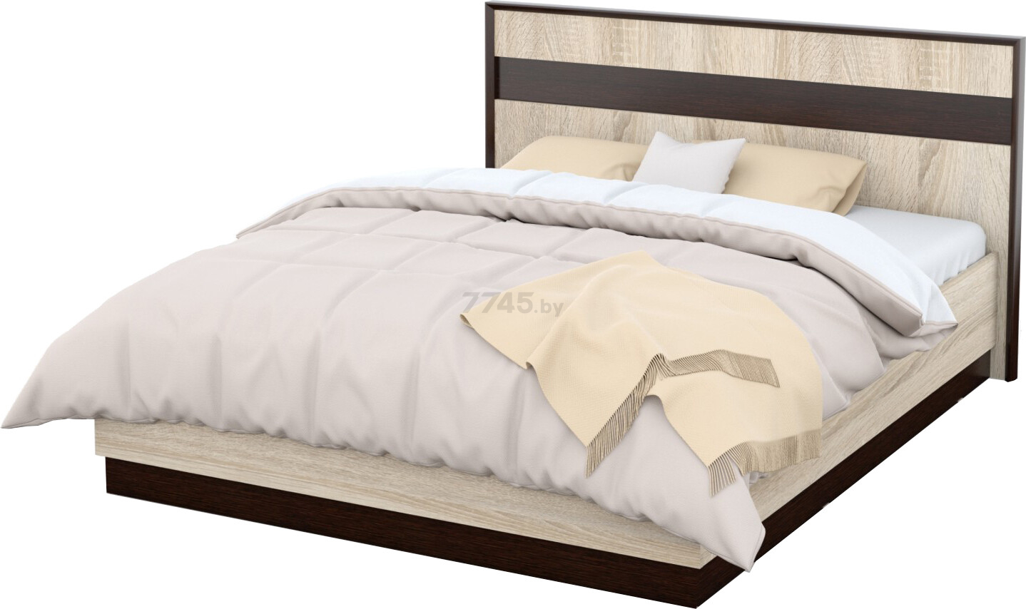 Кровать двуспальная ИМПЕРИАЛ Эшли 160 с подъемным механизмом венге/дуб сонома 160х200 см