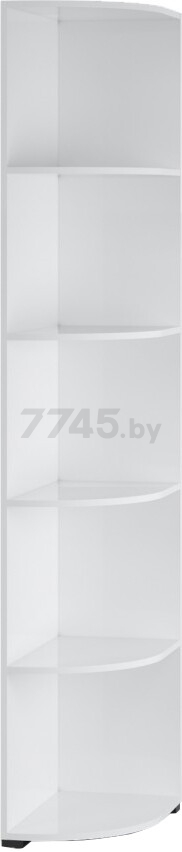 Стеллаж ИМПЕРИАЛ Йорк угловой белый жемчуг 34х52,4х205 см