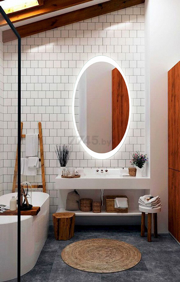 Зеркало для ванной с подсветкой КОНТИНЕНТ Lily LED 600х1050 (ЗЛП494) - Фото 3