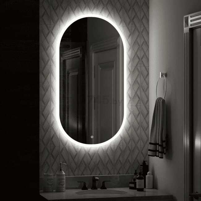 Зеркало для ванной с подсветкой КОНТИНЕНТ Delight LED 550х1000 (ЗЛП458) - Фото 4