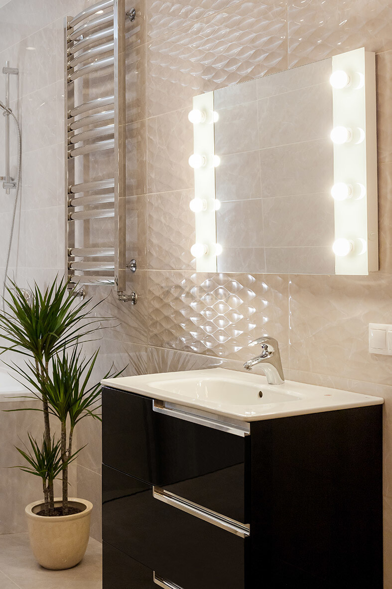 Зеркало для ванной с подсветкой КОНТИНЕНТ Гримерное Этюд 800х600 (ЗГП02) - Фото 3