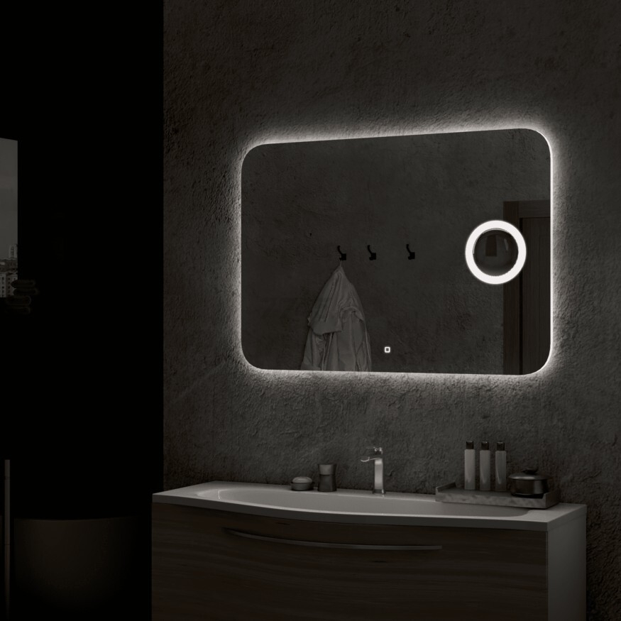 Зеркало для ванной с подсветкой КОНТИНЕНТ Elegant LED 1000х700 (ЗЛП176) - Фото 4