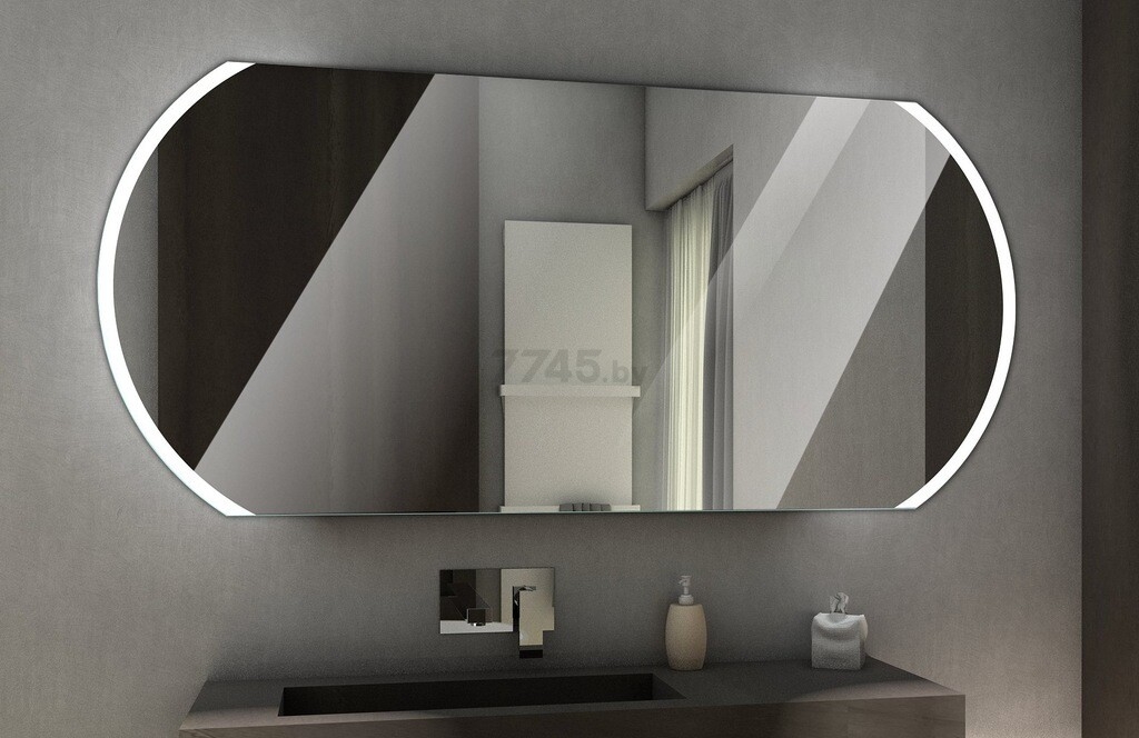 Зеркало для ванной с подсветкой КОНТИНЕНТ Polaris LED 1200x700 (ЗЛП903) - Фото 3