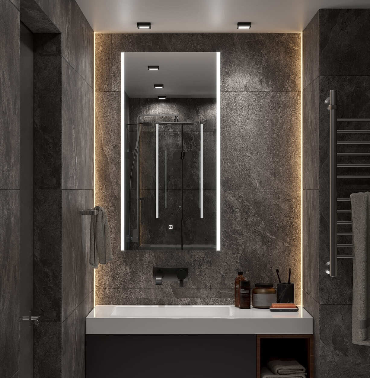 Зеркало для ванной с подсветкой КОНТИНЕНТ Modern LED 600х1100 (ЗЛП618) - Фото 4