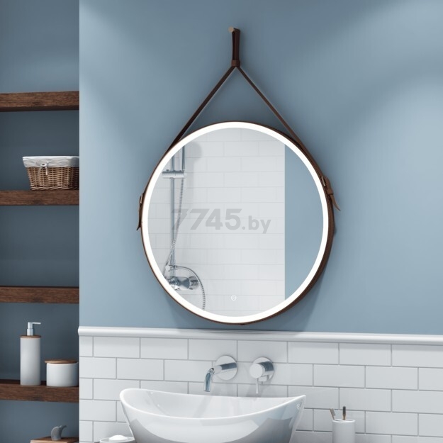 Зеркало для ванной с подсветкой КОНТИНЕНТ Millenium Black LED D650 (ЗЛП969) - Фото 7