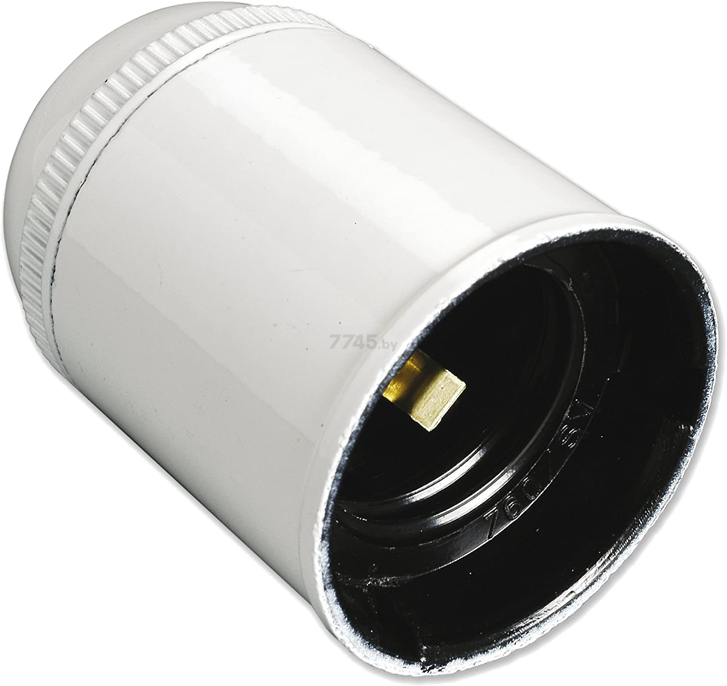 Патрон для лампочки Е27 пластиковый подвесной ELECTRALINE белый (71120)