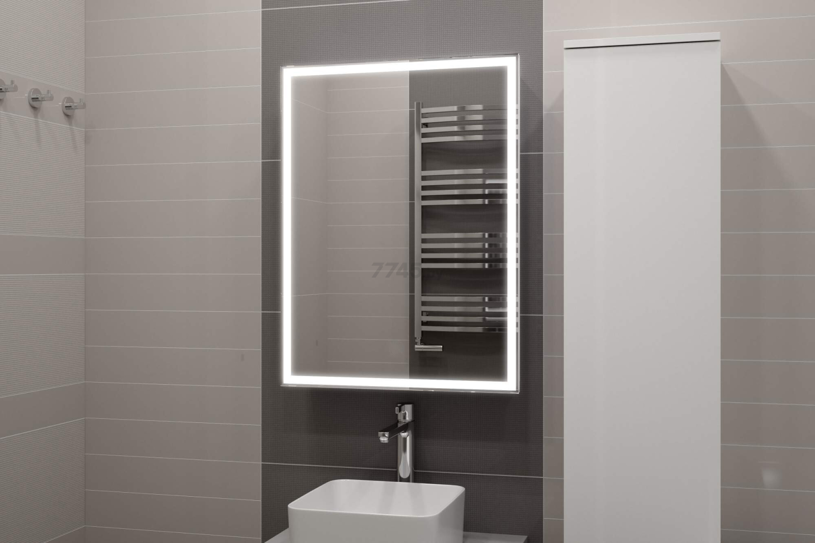 Шкаф с зеркалом для ванной КОНТИНЕНТ Allure LED 60 левый (МВК004) - Фото 4
