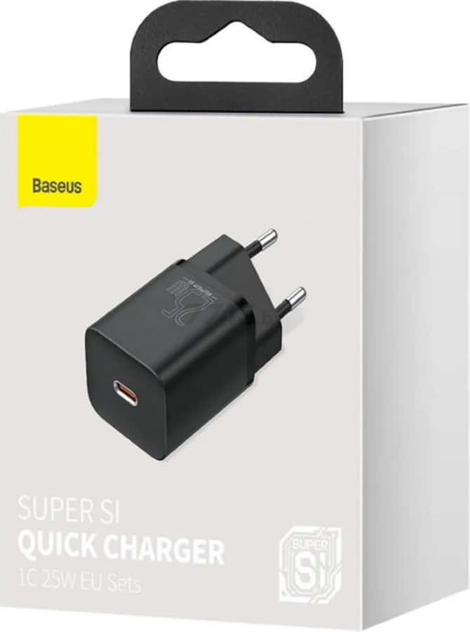 Сетевое зарядное устройство BASEUS Super Si Quick Charger Black (CCSP020101) - Фото 6