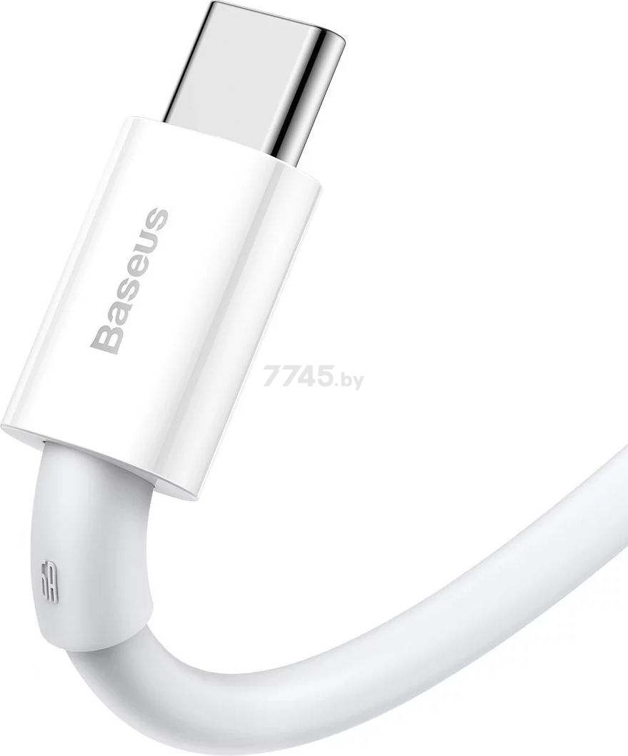 Кабель BASEUS CATYS-A02 Superior Series Fast Charging Data Cable USB to Type-C 66W 2m White - Фото 3