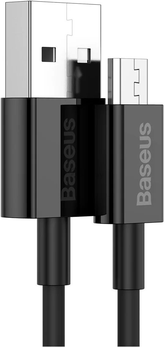 Кабель BASEUS CAMYS-A01 Superior Series Fast Charging Data Cable USB to Micro USB 2A 2m Black - Фото 2