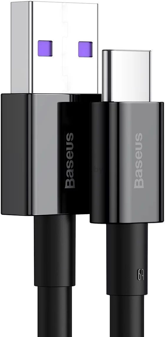Кабель BASEUS CATYS-A01 Superior Series Fast Charging Data Cable USB to Type-C 66W 2m Black - Фото 2