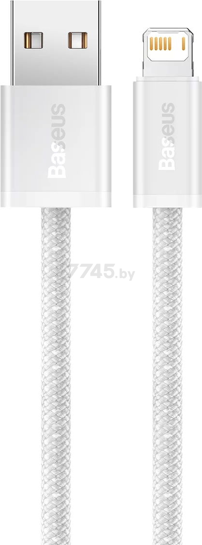 Кабель BASEUS CALD000502 Dynamic Series Fast Charging Data Cable USB to iP 2.4A 2m White - Фото 3