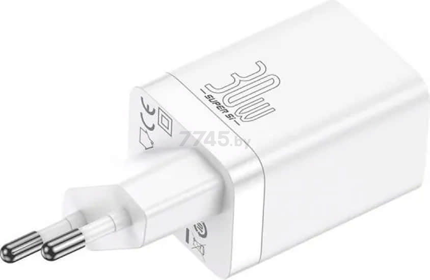 Сетевое зарядное устройство BASEUS Super Si Pro Quick Charger White (CCSUPP-E02) - Фото 3