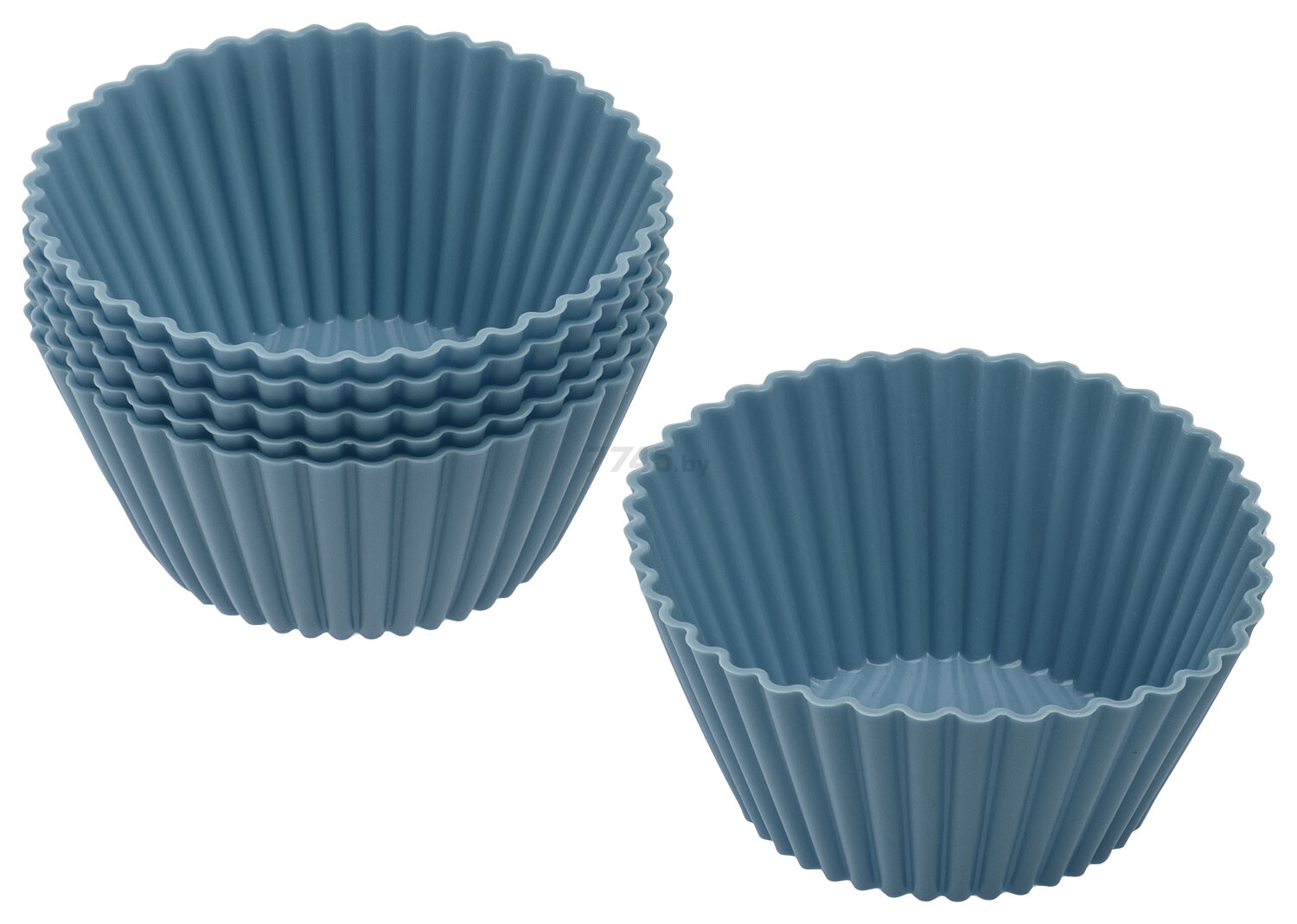 Форма для выпечки силиконовая кекс 6,5 см PERFECTO LINEA Bluestone 6 штук (20-100651)