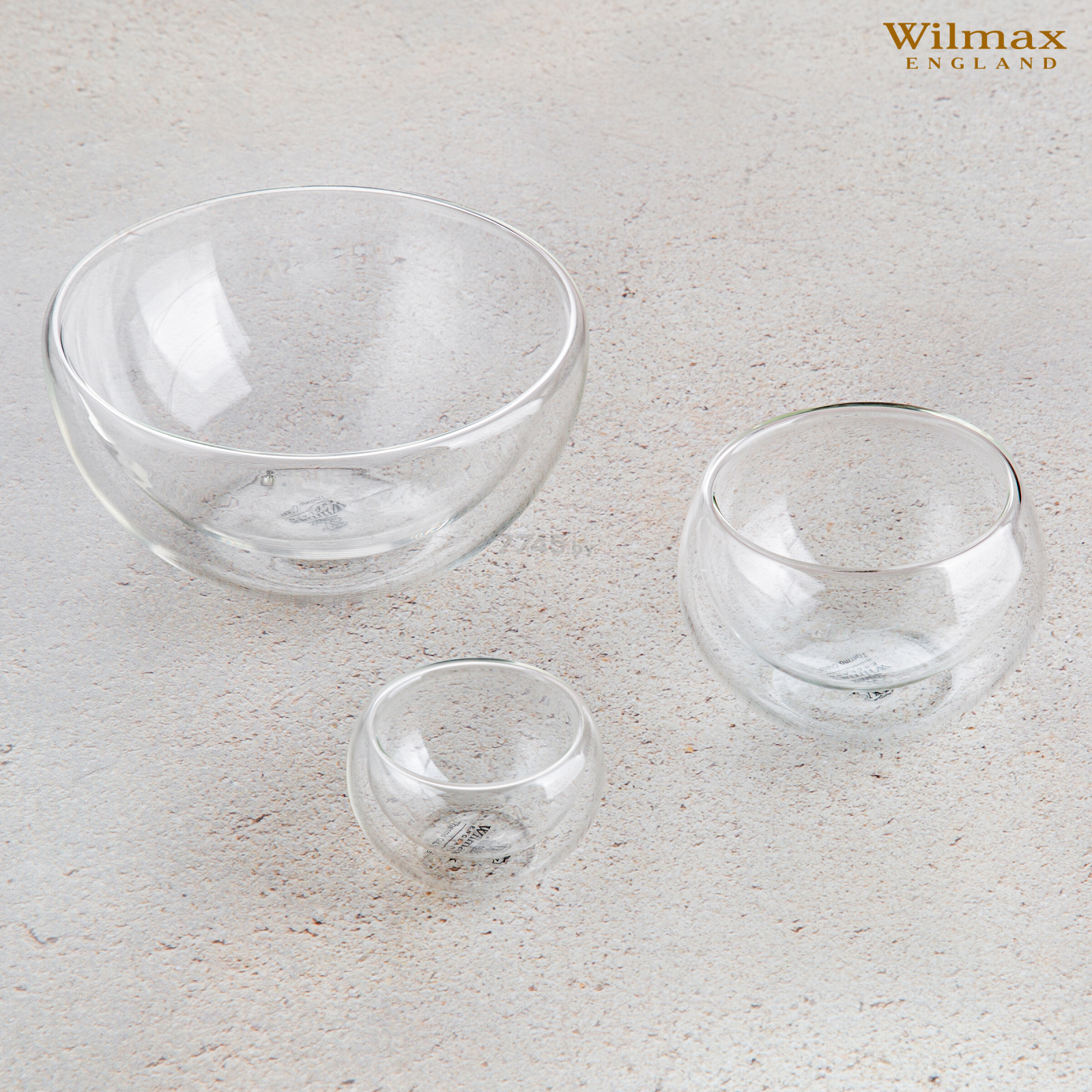 Салатник стеклянный WILMAX с двойным дном (WL-888790/A) - Фото 2