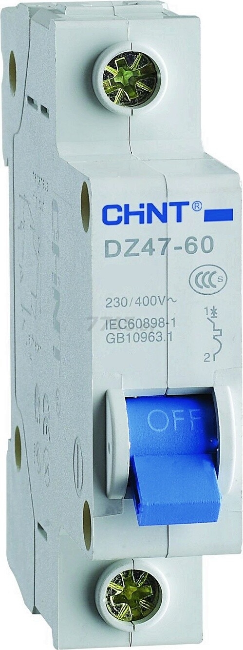 Автоматический выключатель CHINT DZ47-60 1P 16A C 4,5кA (187974)