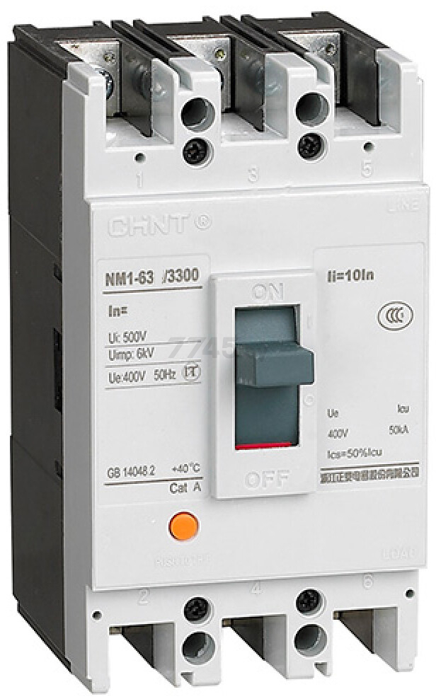 Автоматический выключатель CHINT NM1-63S 3Р 20А S 15кА (126678)