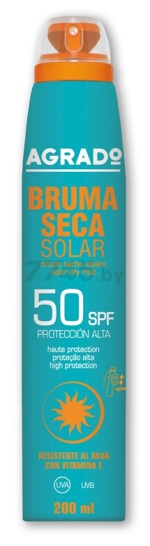 Спрей солнцезащитный AGRADO Solar Dry Mist SPF 50 200 мл (8433295060756)