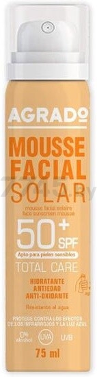 Мусс солнцезащитный AGRADO Facial Sunscreen Mousse SPF 50+ 75 мл (8433295062149)
