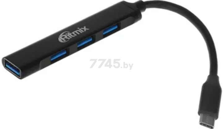 USB-хаб RITMIX CR-4401 Metal - Фото 4